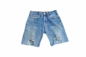 80s 90s VINTAGE ヴィンテージ USED 古着 Euro Levis ユーロリーバイス Denim Shorts デニムショーツ 501 スペイン バルセロナ製 W32