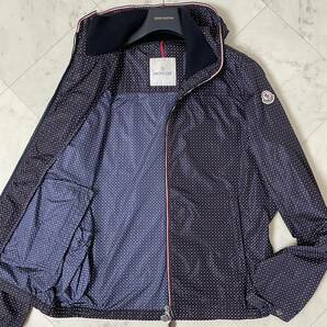 極美品/XLサイズ★ MONCLER モンクレール 『NATH/ナス』 ナイロンジャケット マウンテンパーカー size3 ドット パッカブル 軽量 ネイビーの画像2