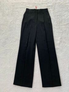 DONNA KARAN イタリア製ブラックパンツ sizeIT36JPN7 コレクション ワイドパンツ ダナキャラン ドレスパンツ 黒 ファーストライン