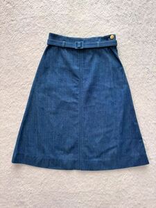 J&M DAVIDSON size8 日本製 デニムスカート ベルト付き J&Mデヴィッドソン インディゴ 