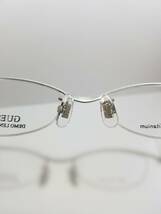 未使用 眼鏡 メガネフレーム GUESS 100%チタン GU8040 LGRY 軽量 金属フレーム ハーフリム 男性 女性 メンズ レディース 52口18-140 V-5_画像6