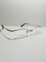 未使用 眼鏡 メガネフレーム GUESS 100%チタン GU8040 LGRY 軽量 金属フレーム ハーフリム 男性 女性 メンズ レディース 52口18-140 V-5_画像9