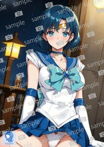 aa_05_0022 セーラーマーキュリー 美少女戦士セーラームーン 同人 アニメ anime 美少女 高品質 光沢紙 A4 ポスター ファンアート