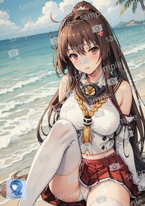 aa_05_0177 大和 艦隊これくしょん -艦これ- アニメ anime 美少女 高品質 光沢紙 A4 ポスター ファンアート