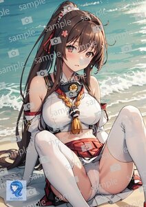 aa_05_0183 大和 艦隊これくしょん -艦これ- アニメ anime 美少女 高品質 光沢紙 A4 ポスター ファンアート