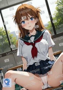 aa_05_0258 惣流・アスカ・ラングレー 新世紀エヴァンゲリオン 同人 アニメ anime 美少女 高品質 光沢紙 A4 ポスター ファンアート