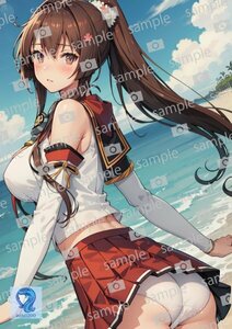 aa_05_0161 大和 艦隊これくしょん -艦これ- アニメ anime 美少女 高品質 光沢紙 A4 ポスター ファンアート