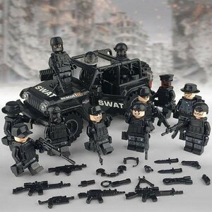 SWAT 特殊部隊 アンチテロ部隊 カスタムミニフィグ 12体セ大量武器装備