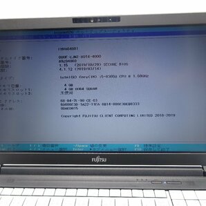 FUJITSU LIFEBOOK A579/B 第8世代CPU i5-8365U/メモリ4GB/SSD256GB/15インチ/無線LAN/Webカメラの画像7