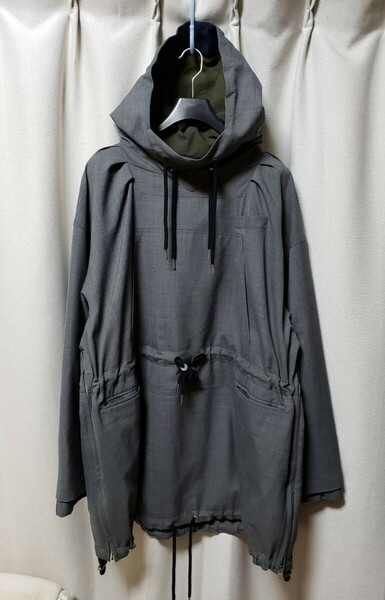 サカイ sacai スーチング アノラック ジャケット プルオーバー ブルゾン Suiting Anorak ドッキング 22-02804M サイズ2 