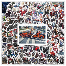 女性ライダー　バイカー　バイクガール　バイク女子　バイク　二輪車　オートバイ　ガレージ　デコレーション　シール　ステッカー100枚XQA_画像6