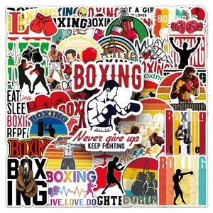 ボクシング　boxing　グローブ　ボクサー　プロボクシング　格闘スポーツ　拳闘　ボクシングジム　シール　ステッカー50枚YA