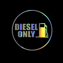 ディーゼル　軽油　ディーゼルエンジン　給油ミス　誤給油防止　給油口　自動車　車ボディ　ガラス　防水　シール　ステッカー（レーザー）_画像1