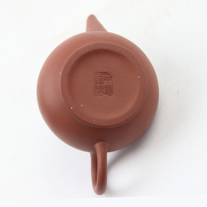 0166 唐物 小振り 朱泥急須 水平 中国宜興 紫砂 茶道具の画像9