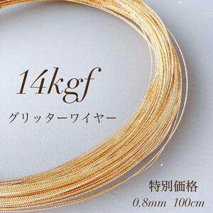 高品質　14kgf スパークルグリッターワイヤーハード 0.8mm 1m