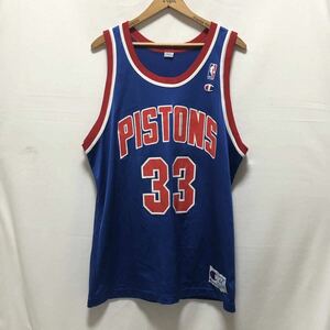 ■ ビンテージ Champion NBA PISTONS #33 HILL バスケ ユニフォーム タンクトップ サイズ44 チャンピオン ピストンズ ヒル ■