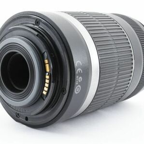 完動美品 Canon Zoom Lens EF-S 55-250mm F4-5.6 IS + ET-60 フード付 手ブレ補正 望遠 ズームレンズ / キヤノン EF Mount APS-C #3152の画像4