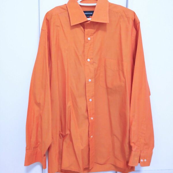 メンズ LOUIS&CLERK ルイス＆クラーク カラーシャツ オレンジ L