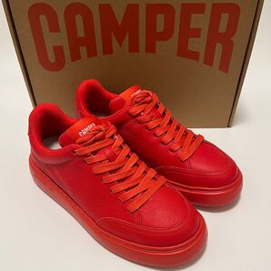 新品 Camper カンペール Runner K21 レザースニーカー レッド