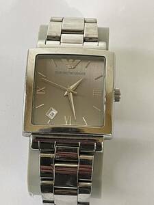  wristwatch Emporio Armani EMPORIO ARMANI quarts square type SS men's / operation not yet verification junk treatment 