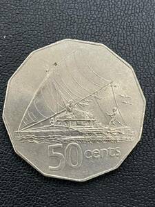 フィジー 50セント 外国コイン 1976年