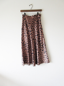 未使用 THE NEWHOUSE / ザ ニューハウス TNH20200-07 CARNOT SKIRT XXS CHEETAH / フレアスカート