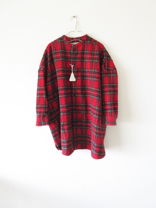 未使用 R&D.M.Co- / オールドマンズテーラー 6536 WOOL TARTAN CHECK F ROOMY SHIRT / 長袖 シャツ ブラウス