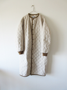 未使用 R&D.M.Co- / オールドマンズテーラー QUILTING LONG COAT S FLAX / キルティングコート ロングコート