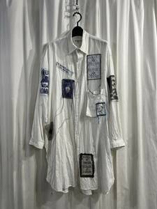 2019SS yohji yamamoto pour homme badge attaching long blouse (HH-B50-027)