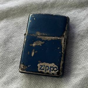 ZIPPO/ユーズド/ブルーメッキ/レア/ジッポー/コレクション/1円スタート