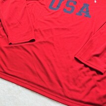 希少●3XL 現行タグ ポロ ラルフローレン USA オリンピック 2020 Polo Ralph Lauren ハーフジップ カットソー スポーツ メンズ 赤 レッド_画像5