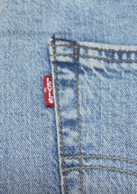 未使用品 LEVI'S 502 テーパード デニムパンツ 青 W31 USED加工 ジッパーフライ リーバイス 29507-0940_画像7