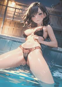 2320■アートイラスト■セクシー グラビア AIイラスト 水着 下着 美女 ギャル 巨乳 貧乳 美脚 美尻 豊艶 AI美人 ポスター■A4サイズ■