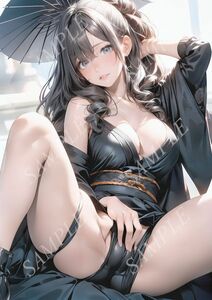 2924■アートイラスト■セクシー グラビア AIイラスト 水着 下着 美女 ギャル 巨乳 貧乳 美脚 美尻 豊艶 AI美人 ポスター■A4サイズ■