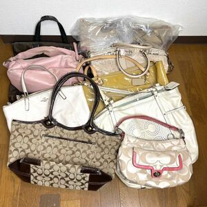 [1 иен старт ] женский сумка 9 пункт COACH Coach суммировать комплект ручная сумочка сумка на плечо signature кожа 