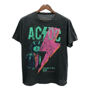 ACDC エーシーディーシー HIGHWAY TO HELL 半袖Ｔシャツ バンドT ブラック (メンズ L相当) 中古 古着 Q5326