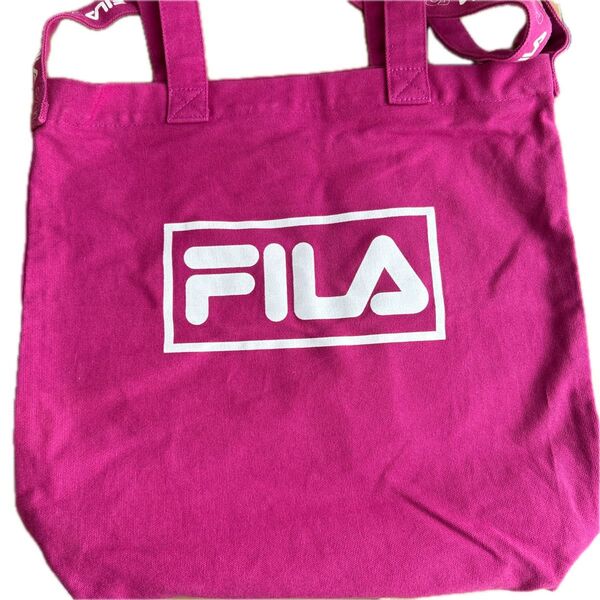 【美品】トートバッグ FILA パープル 2way