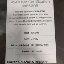 イチロー直筆サインユニフォーム・ＰＳＡ/ＤＮＡ直筆サイン証明書付・シアトルマリナーズ_画像7