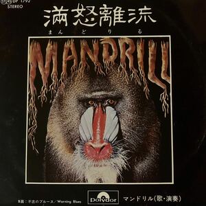 レア人気日本盤　soul funk 7インチ レコード　mandrill mandrill warning blues
