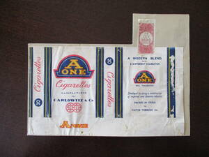 [ retro ] cigarettes package [A*ONE TAIFON TOBACCO company Taiwan ] cardboard pasting attaching 