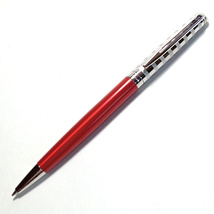 【wmb32】新品　WATERMAN　ウォーターマン　ボールペン　メトロポリタン　デラックス　リビエラ　ストライプレッドCT　赤/シルバー_画像2