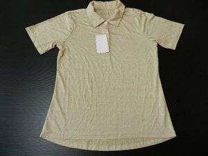  new goods * lady's #Kaepa/ Kei pa made![* light brown!#. water speed . processing *UV CUT!] thin polo-shirt * wear!/M size 