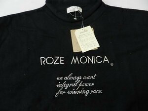 新品・レディース■Roze Monica/ロゼ モニカ！【★ブラック×胸元ロゴ！】長袖Tシャツ・ハイネック系！/M-Lサイズ