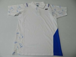 YONEX/ Yonex made [Very COOL* white × sleeve etc. pattern! badminton * tennis and so on!] wear * game shirt!/M size 