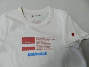 女性用！■バボラ/Babolat！【★ホワイト！■テニス・バドミントン等に！】ウエア・Tシャツ！/Lサイズ