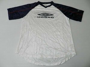 umbro/アンブロ製！【★ホワイト×ネイビー！■PRO TRAINING！】Vネックウエア・Tシャツ！/M-Lサイズ