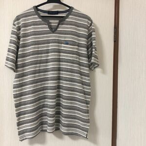 KANSAI YAMAMOTO 山本寛斎　ブルーメイト　半袖ボーダー柄　カットソー　tシャツ トップス　 L