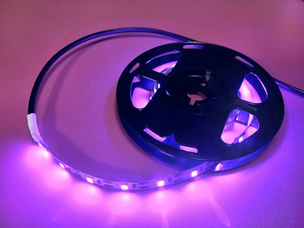 395~405nm 紫外線 UV LED ストリップ ライト 1m + USBポート