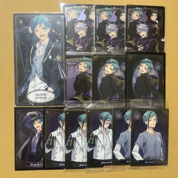 ツイステ フロイド アズール ジェイド アルカナカード ウエハース メタルカード