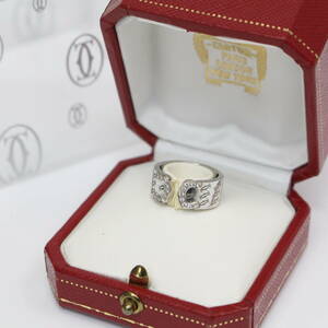 Q1406)カルティエ Cartier リング C2 2000年 クリスマス限定 ダイヤモンド K18WG 750 #49 約9号 ミレニアム記念 ホワイトゴールド 指輪 